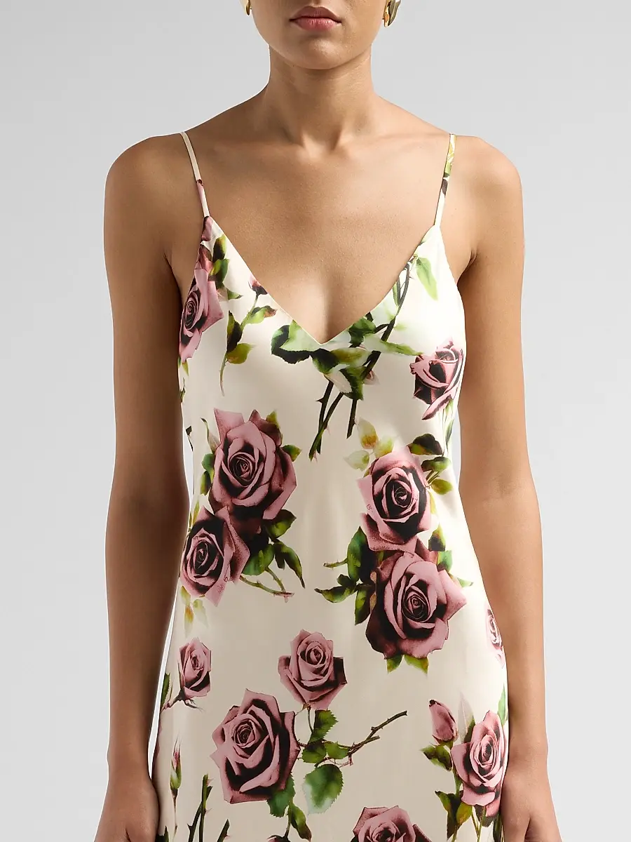 L'Agence Women's Seridie Floral Silk Slip Dress | Thumbnail 5 L'Agence Women's Seridie Floral Silk Slip Dress | Thumbnail 5