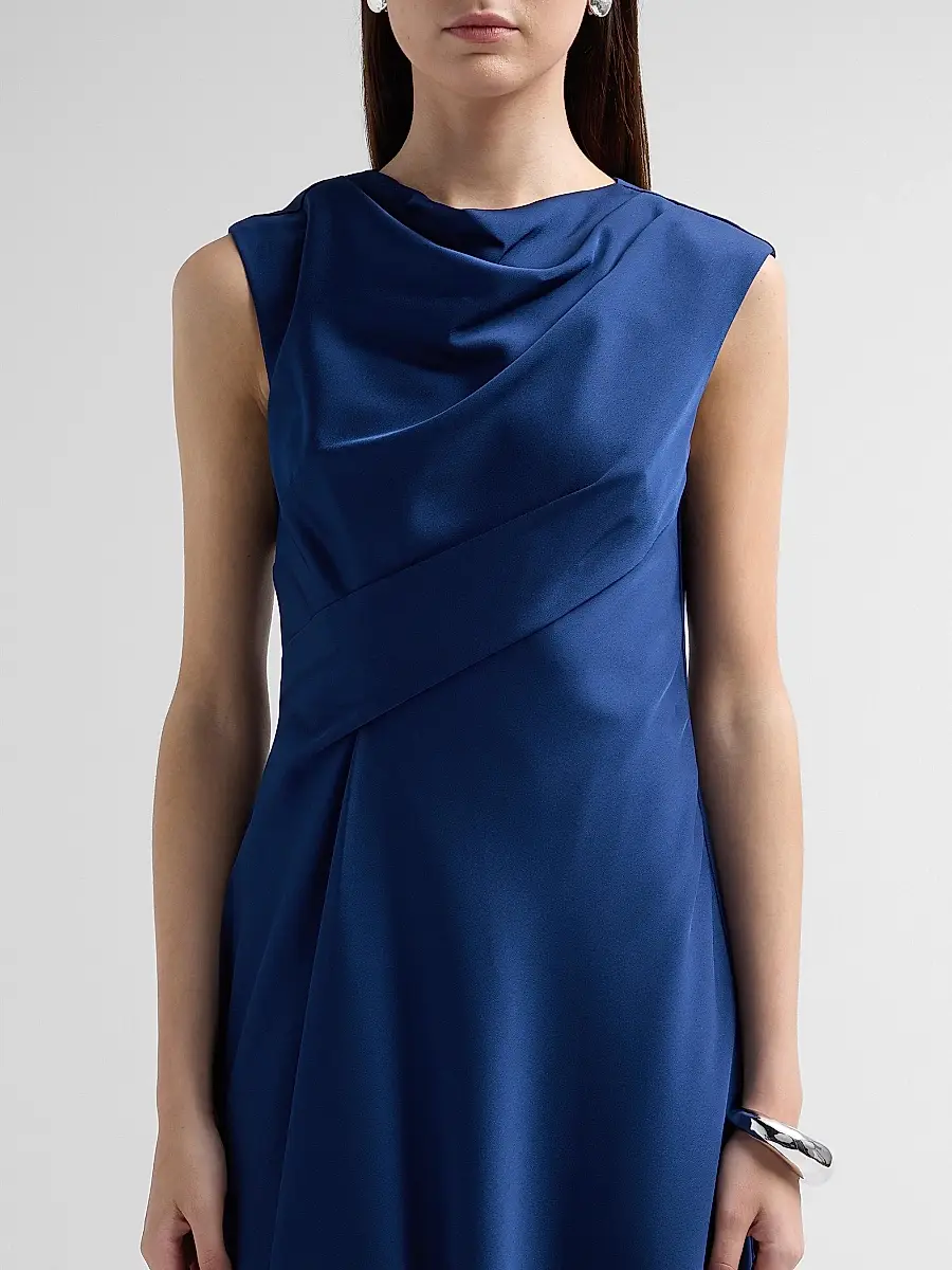 Aidan Mattox Women's Crepe Back Satin Midi Dress | Thumbnail 5 Aidan Mattox Women's Crepe Back Satin Midi Dress | Thumbnail 5