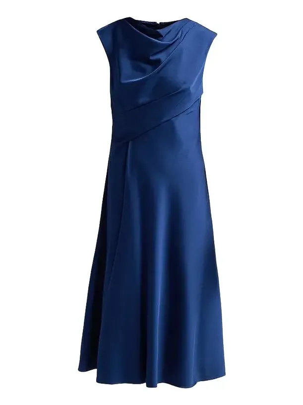 Women's Crepe Back Satin Midi Dress