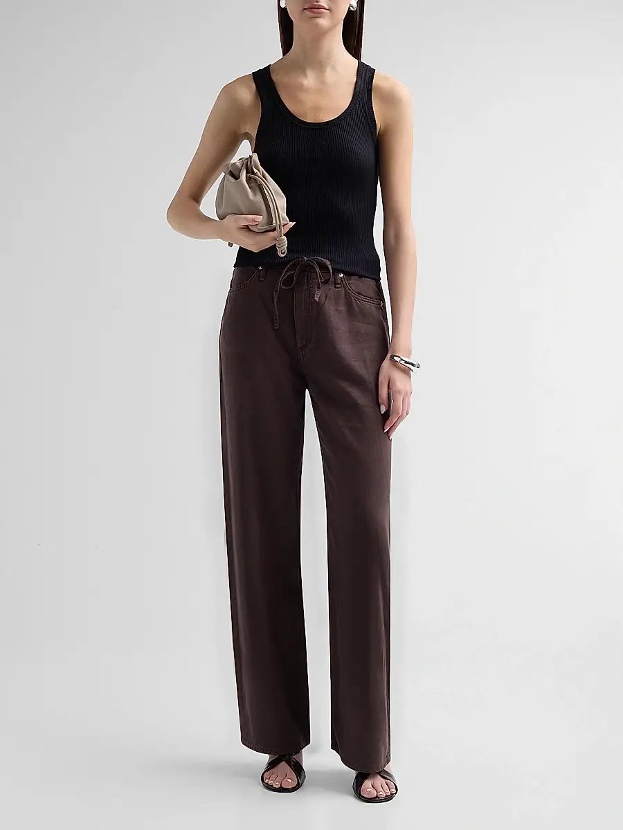 rag & bone Women's Featherweight Phoebe Drawstring Wide-Leg Jeans | Thumbnail 2 rag & bone Women's Featherweight Phoebe Drawstring Wide-Leg Jeans | Thumbnail 2