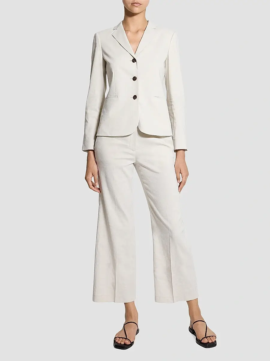 Theory Women's Shrunken Linen-Blend Blazer | Thumbnail 2 Theory Women's Shrunken Linen-Blend Blazer | Thumbnail 2
