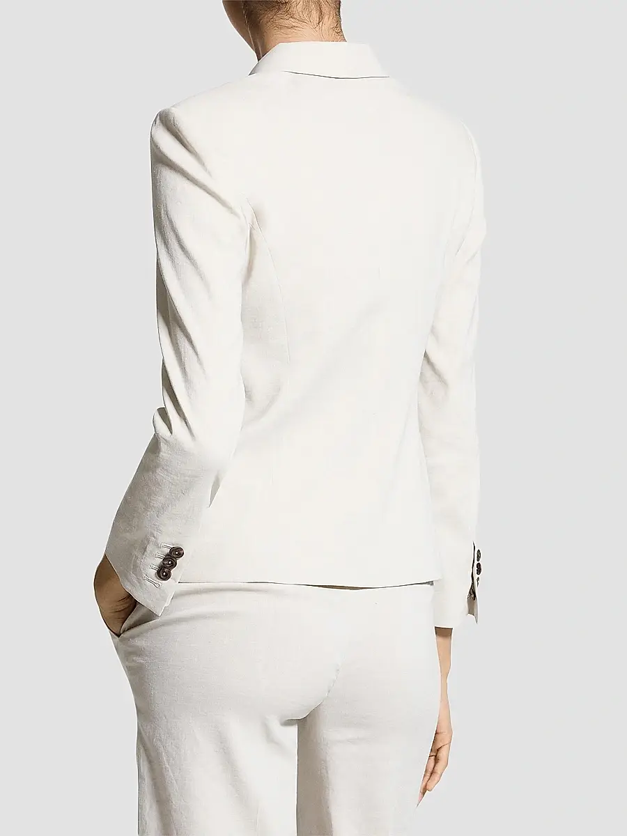 Theory Women's Shrunken Linen-Blend Blazer | Thumbnail 5 Theory Women's Shrunken Linen-Blend Blazer | Thumbnail 5