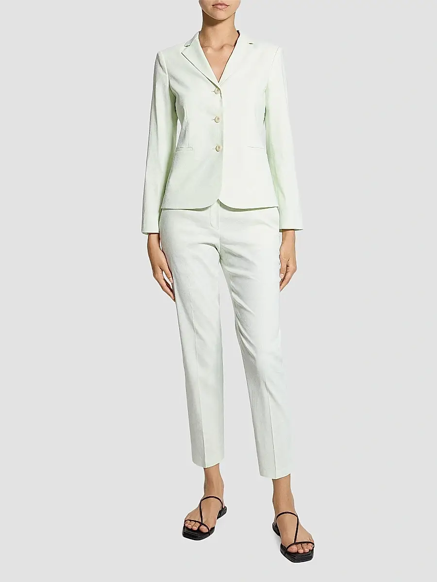 Theory Women's Shrunken Linen-Blend Blazer | Thumbnail 2 Theory Women's Shrunken Linen-Blend Blazer | Thumbnail 2