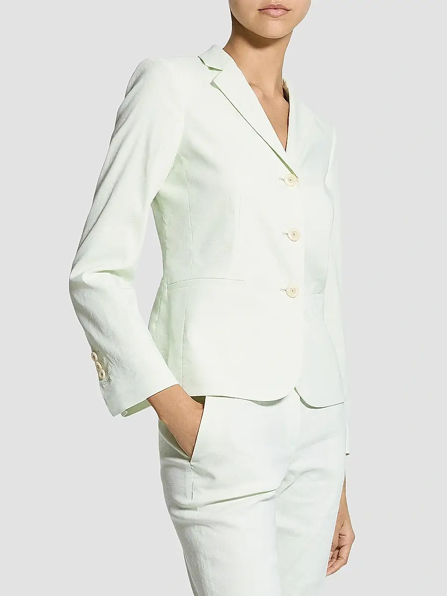 Theory Women's Shrunken Linen-Blend Blazer | Thumbnail 4 Theory Women's Shrunken Linen-Blend Blazer | Thumbnail 4