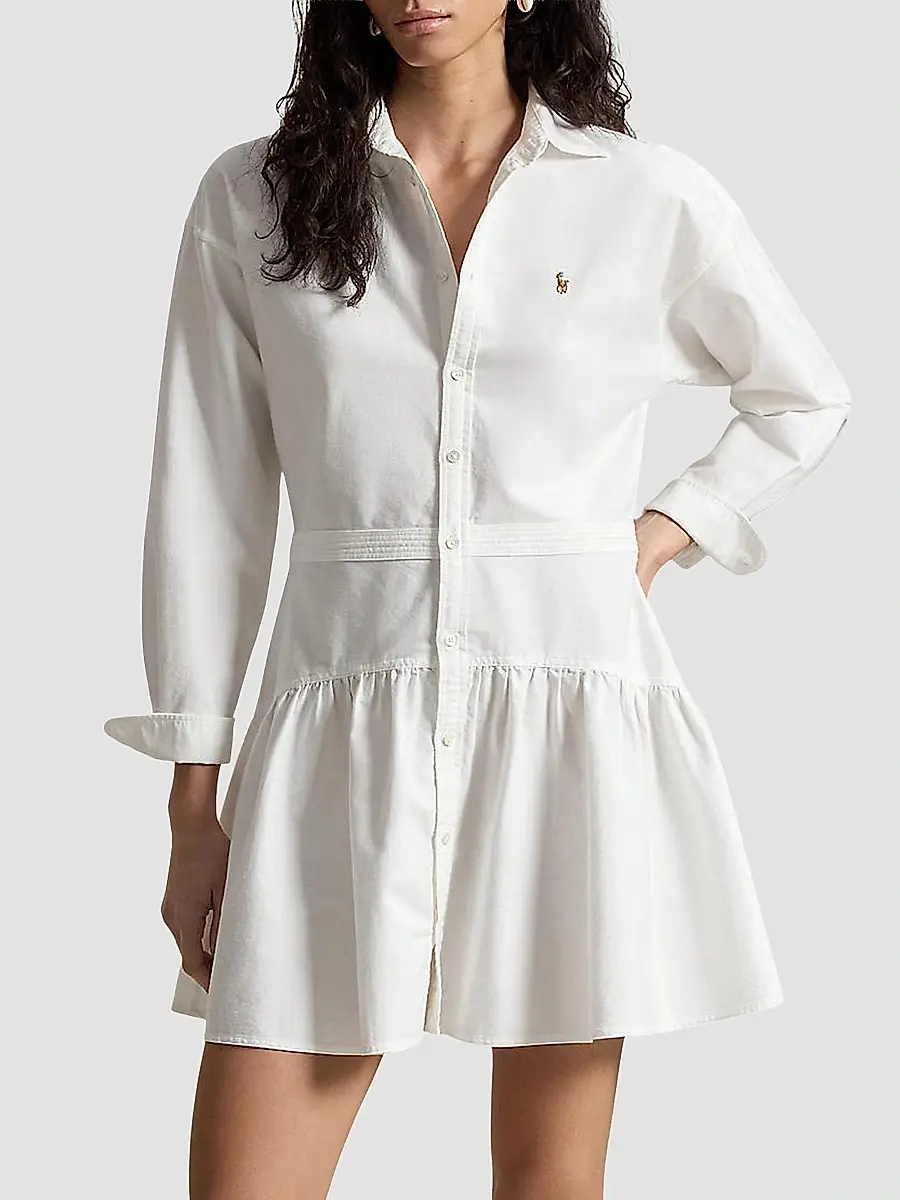 Polo Ralph Lauren Women's Oxford Mini Shirtdress | Thumbnail 3 Polo Ralph Lauren Women's Oxford Mini Shirtdress | Thumbnail 3