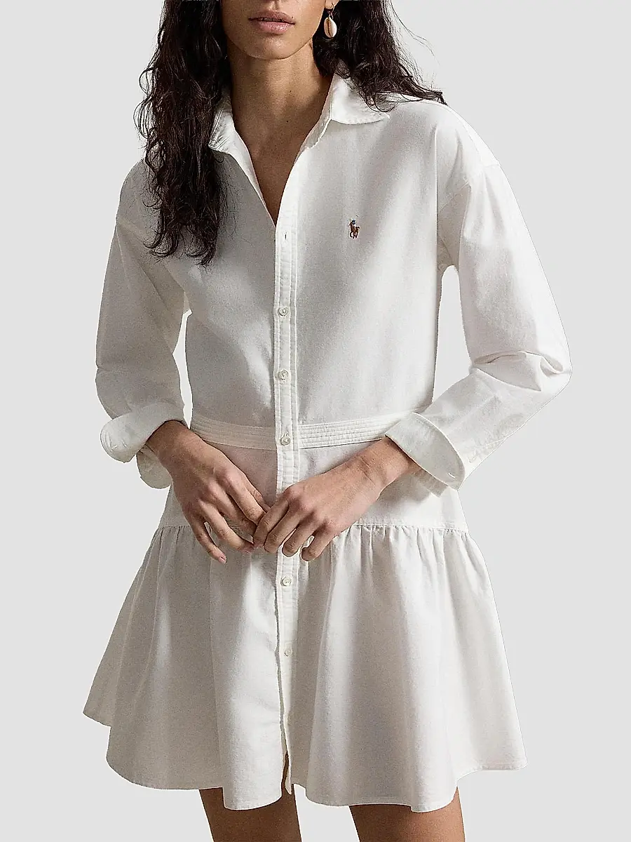 Polo Ralph Lauren Women's Oxford Mini Shirtdress | Thumbnail 4 Polo Ralph Lauren Women's Oxford Mini Shirtdress | Thumbnail 4