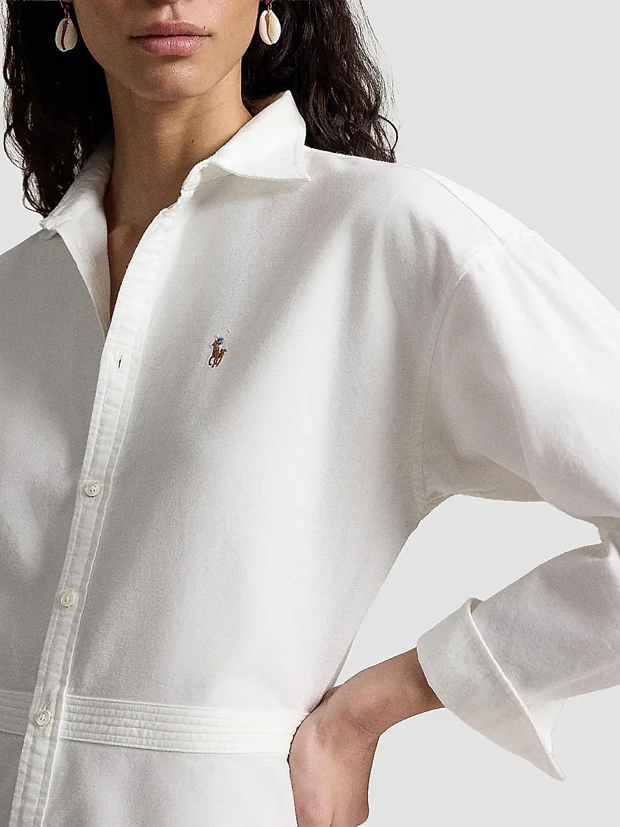 Polo Ralph Lauren Women's Oxford Mini Shirtdress | Thumbnail 5 Polo Ralph Lauren Women's Oxford Mini Shirtdress | Thumbnail 5