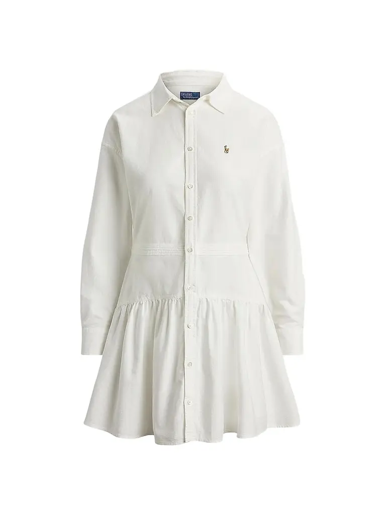 Polo Ralph Lauren Women's Oxford Mini Shirtdress - White - Size 12 | Image 1 Polo Ralph Lauren Women's Oxford Mini Shirtdress - White - Size 12 | Image 1