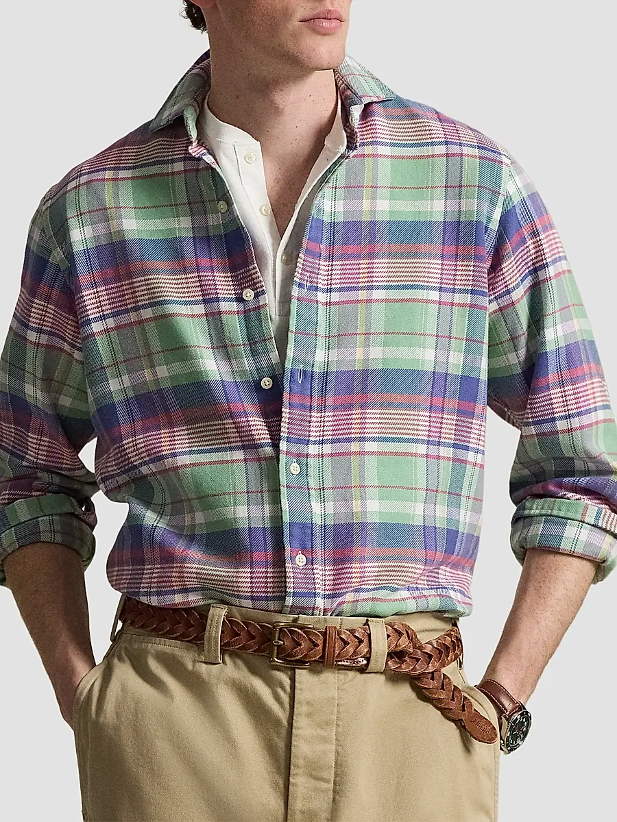 Polo Ralph Lauren Men's Classic-Fit Plaid Flannel Shirt | Thumbnail 4 Polo Ralph Lauren Men's Classic-Fit Plaid Flannel Shirt | Thumbnail 4