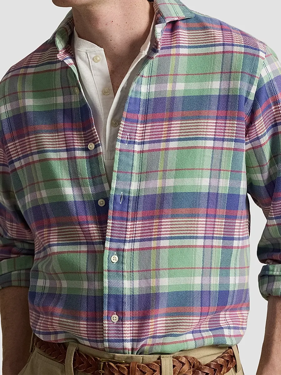 Polo Ralph Lauren Men's Classic-Fit Plaid Flannel Shirt | Thumbnail 5 Polo Ralph Lauren Men's Classic-Fit Plaid Flannel Shirt | Thumbnail 5