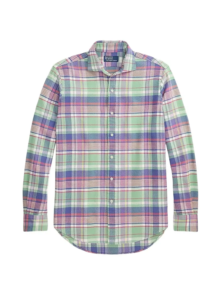 Polo Ralph Lauren Men's Classic-Fit Plaid Flannel Shirt - Green Purple Multi | Image 1 Polo Ralph Lauren Men's Classic-Fit Plaid Flannel Shirt - Green Purple Multi | Image 1