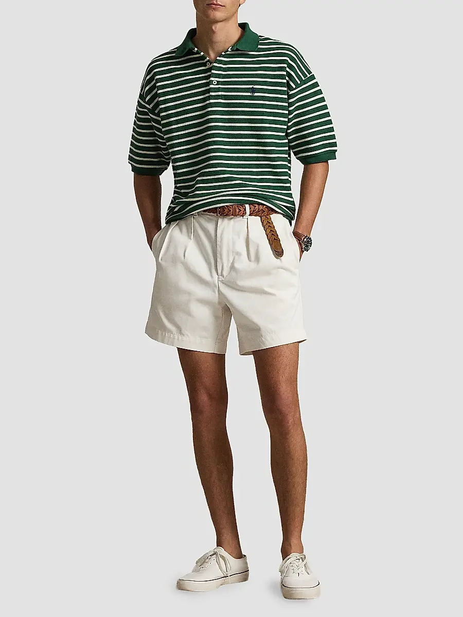 Polo Ralph Lauren Men's Relaxed-Fit Striped Jacquard Knit Polo Shirt | Thumbnail 2 Polo Ralph Lauren Men's Relaxed-Fit Striped Jacquard Knit Polo Shirt | Thumbnail 2