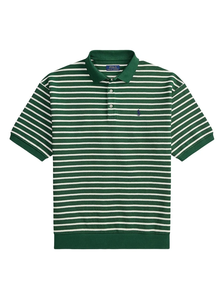 Men's Relaxed-Fit Striped Jacquard Knit Polo Shirt Men's Relaxed-Fit Striped Jacquard Knit Polo Shirt