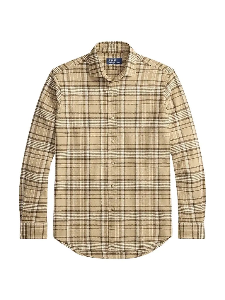 Polo Ralph Lauren Men's Classic-Fit Plaid Flannel Shirt - Brown Multi | Image 1 Polo Ralph Lauren Men's Classic-Fit Plaid Flannel Shirt - Brown Multi | Image 1