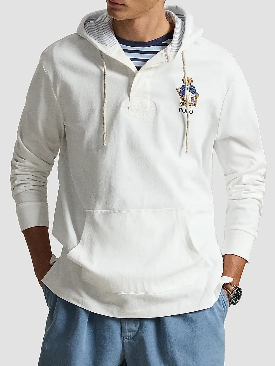 Polo Ralph Lauren Men's Polo Bear Cotton Hoodie | Thumbnail 4 Polo Ralph Lauren Men's Polo Bear Cotton Hoodie | Thumbnail 4