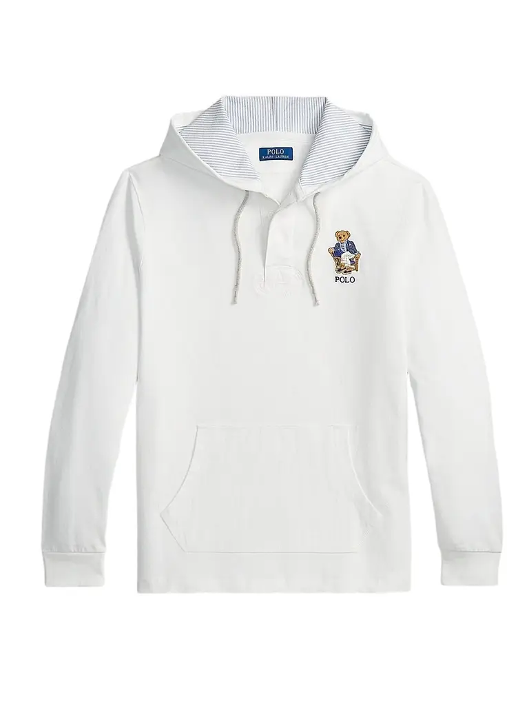 Polo Ralph Lauren Men's Polo Bear Cotton Hoodie - Newport Bear White - Size XXL | Image 1 Polo Ralph Lauren Men's Polo Bear Cotton Hoodie - Newport Bear White - Size XXL | Image 1