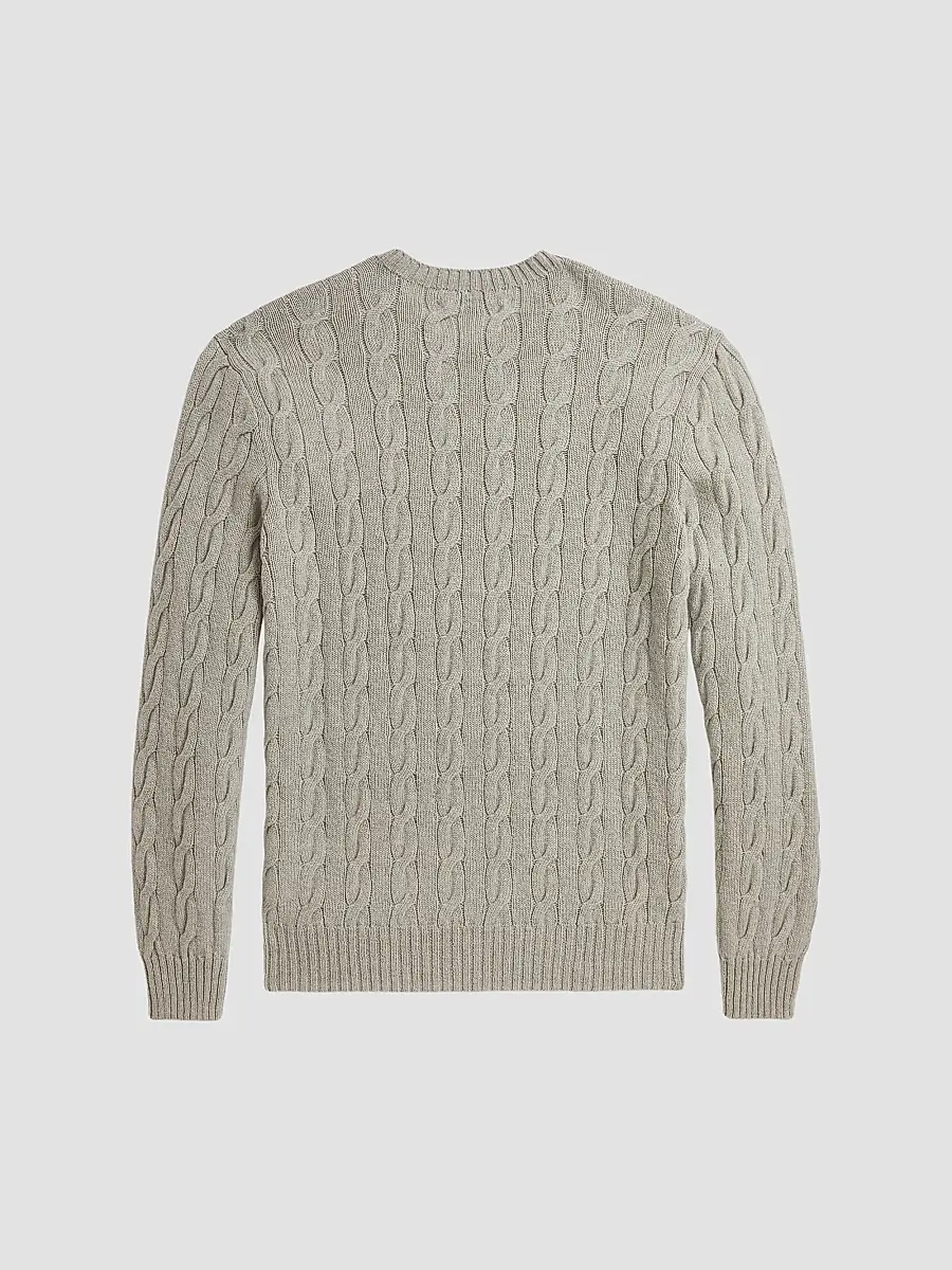 Ralph Lauren Purple Label Men's Cable-Knit Cashmere Crewneck Sweater | Thumbnail 2