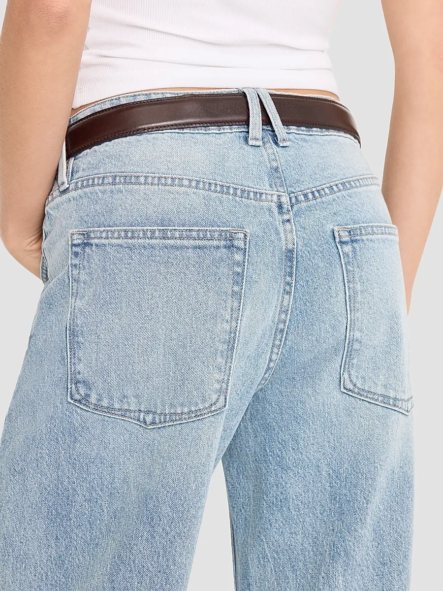 GOOD AMERICAN Women's Good 90's Mid-Rise Relaxed Jeans | Thumbnail 5