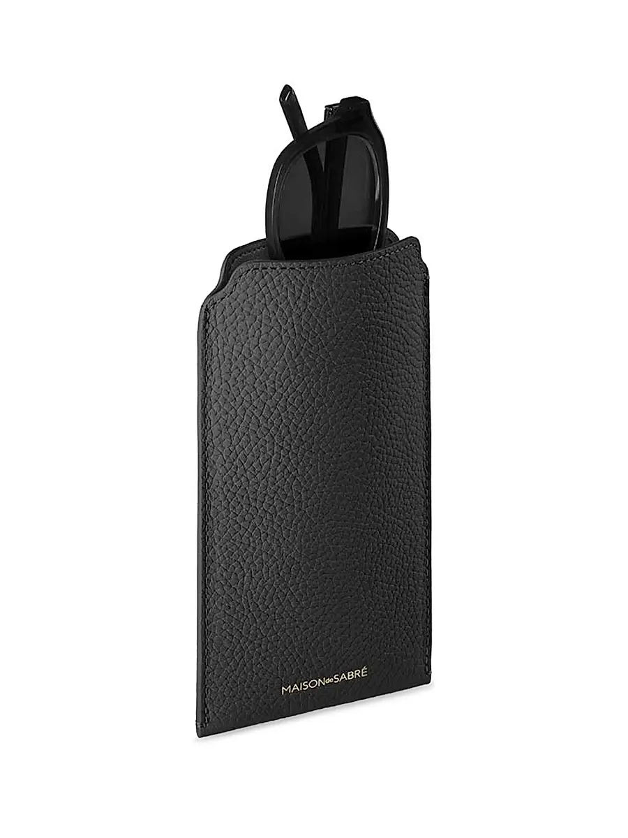 Maison de Sabre Leather Sunglasses Sleeve - Black Caviar | Thumbnail 3 Maison de Sabre Leather Sunglasses Sleeve - Black Caviar | Thumbnail 3