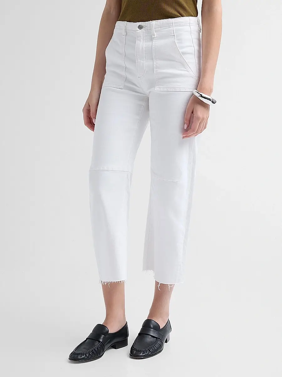 Le Jean Women's Petite Utility Soft Barrel Jeans | Thumbnail 4