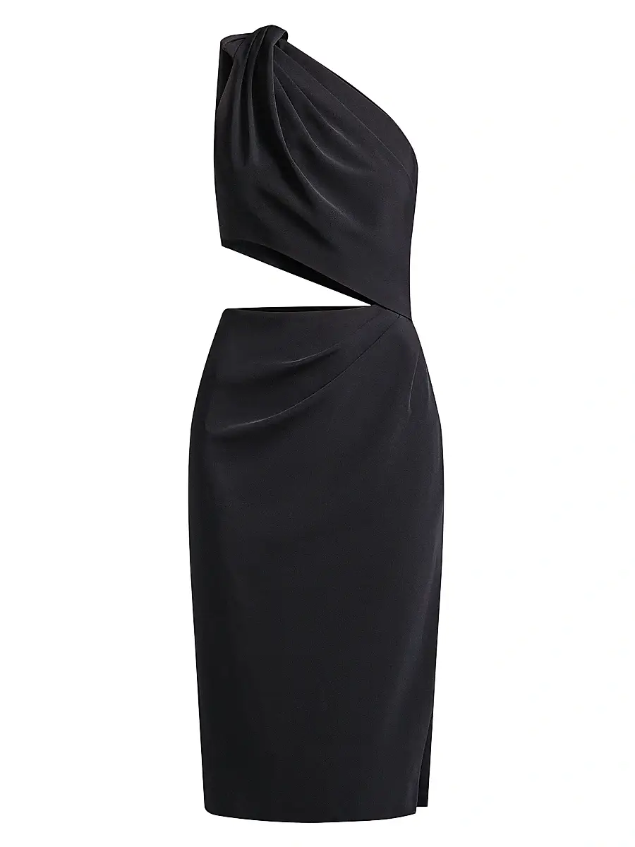 BCBGMAXAZRIA Women's Isabel Cut-Out One-Shoulder Midi Dress | Image 1 BCBGMAXAZRIA Women's Isabel Cut-Out One-Shoulder Midi Dress | Image 1