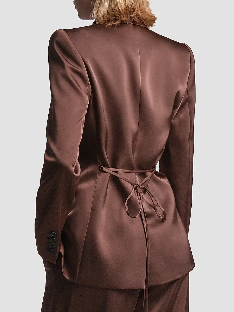 BCBGMAXAZRIA Women's Sydney Tailored Satin Blazer | Thumbnail 3 BCBGMAXAZRIA Women's Sydney Tailored Satin Blazer | Thumbnail 3