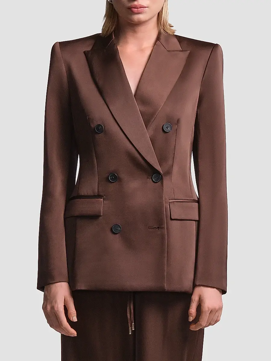 BCBGMAXAZRIA Women's Sydney Tailored Satin Blazer | Thumbnail 4 BCBGMAXAZRIA Women's Sydney Tailored Satin Blazer | Thumbnail 4