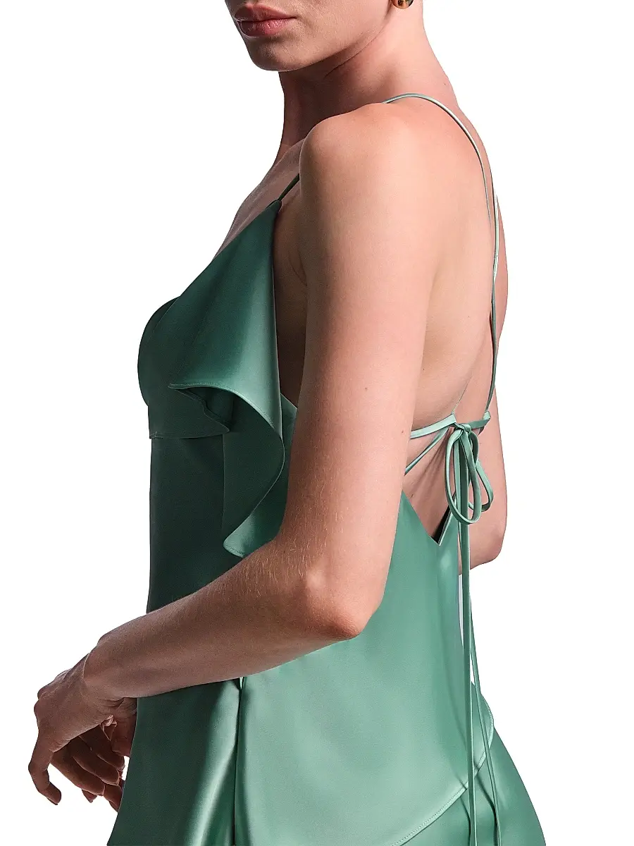 BCBGMAXAZRIA Women's Fiona Draped Asymmetric Mini Dress | Thumbnail 6
