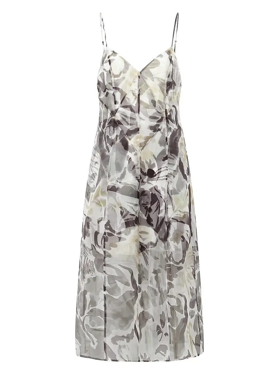 BCBGMAXAZRIA Women's Lorelie Floral Midi Dress - Abstract Garden Print - Size 14 | Image 1 BCBGMAXAZRIA Women's Lorelie Floral Midi Dress - Abstract Garden Print - Size 14 | Image 1