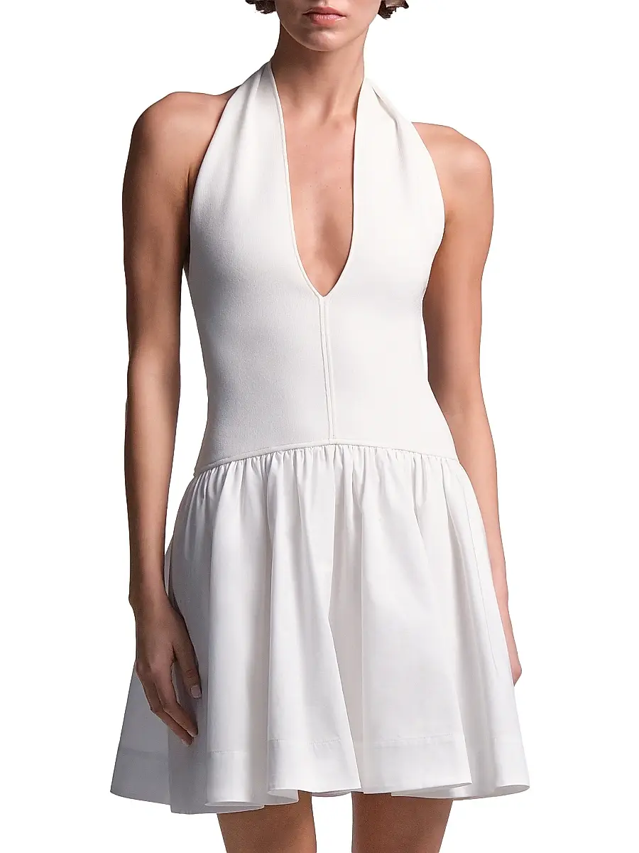 BCBGMAXAZRIA Women's Perle Halter Mini Dress | Thumbnail 2
