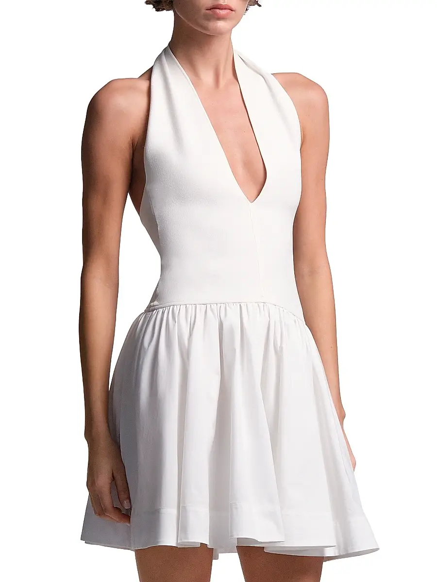 BCBGMAXAZRIA Women's Perle Halter Mini Dress | Thumbnail 3
