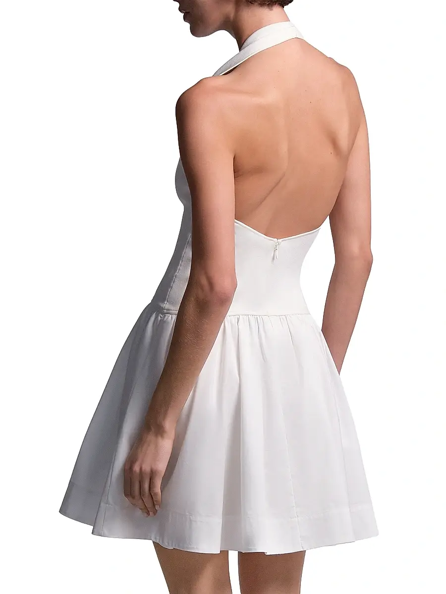 BCBGMAXAZRIA Women's Perle Halter Mini Dress | Thumbnail 4
