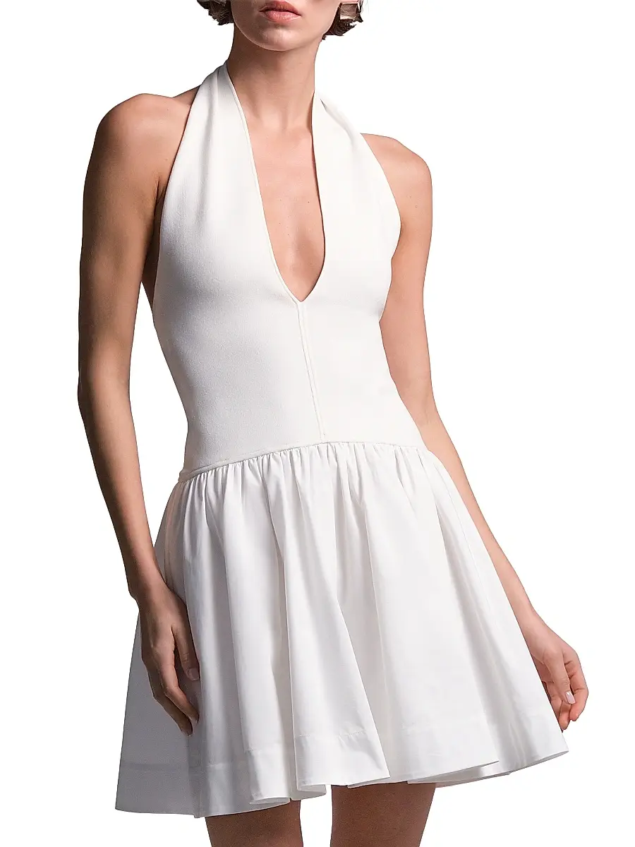BCBGMAXAZRIA Women's Perle Halter Mini Dress | Thumbnail 5