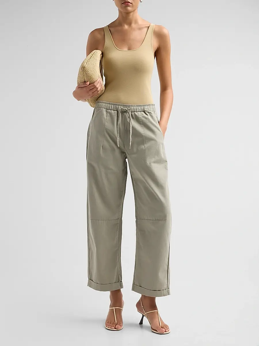 Le Jean Women's Mara Cotton Sateen Wide-Leg Pants | Thumbnail 2 Le Jean Women's Mara Cotton Sateen Wide-Leg Pants | Thumbnail 2