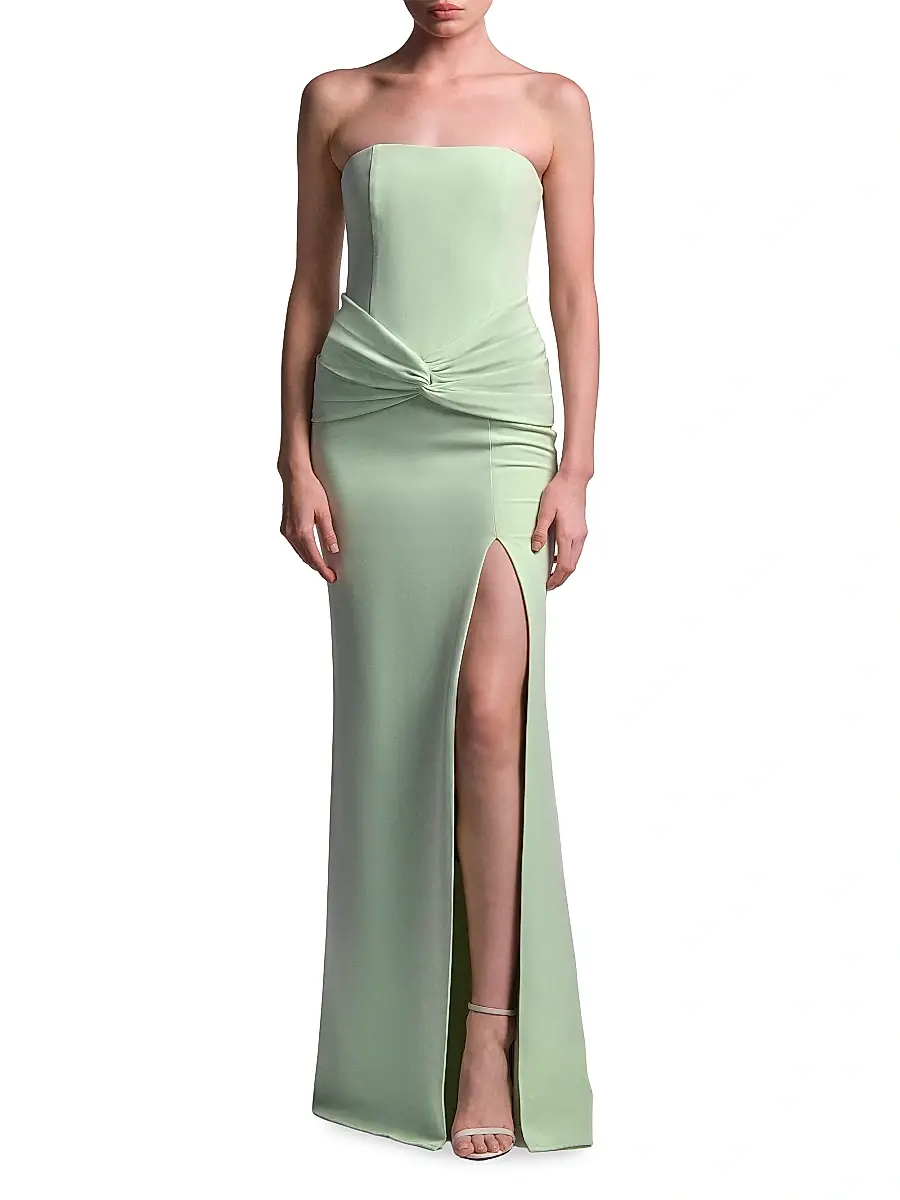 BCBGMAXAZRIA Women's Sylvia Ruched Strapless Mermaid Gown | Thumbnail 2 BCBGMAXAZRIA Women's Sylvia Ruched Strapless Mermaid Gown | Thumbnail 2