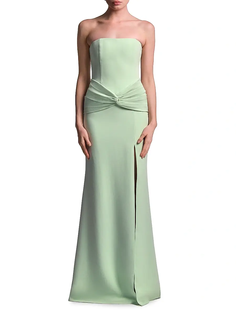 BCBGMAXAZRIA Women's Sylvia Ruched Strapless Mermaid Gown | Thumbnail 3 BCBGMAXAZRIA Women's Sylvia Ruched Strapless Mermaid Gown | Thumbnail 3
