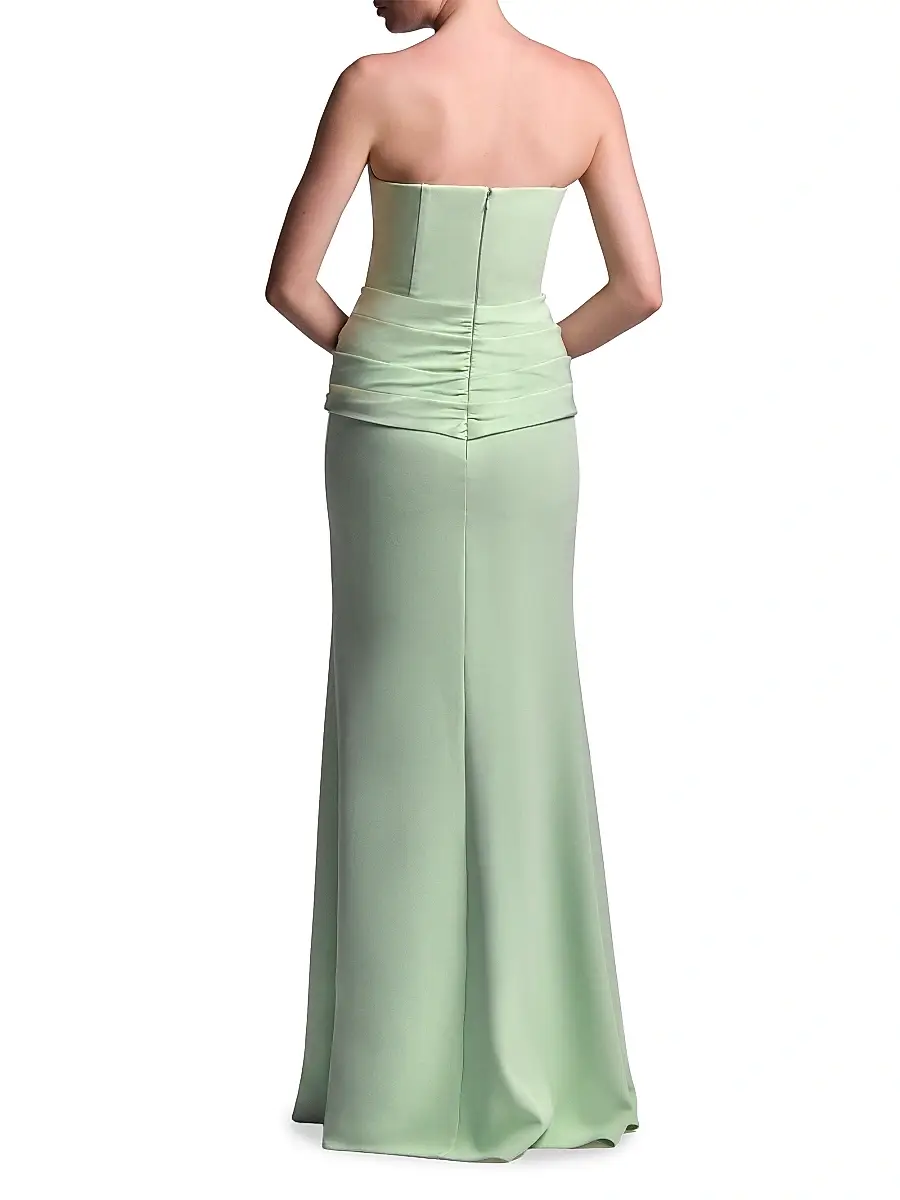 BCBGMAXAZRIA Women's Sylvia Ruched Strapless Mermaid Gown | Thumbnail 5 BCBGMAXAZRIA Women's Sylvia Ruched Strapless Mermaid Gown | Thumbnail 5