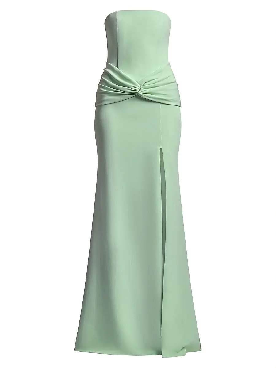 BCBGMAXAZRIA Women's Sylvia Ruched Strapless Mermaid Gown - Pistachio | Image 1 BCBGMAXAZRIA Women's Sylvia Ruched Strapless Mermaid Gown - Pistachio | Image 1