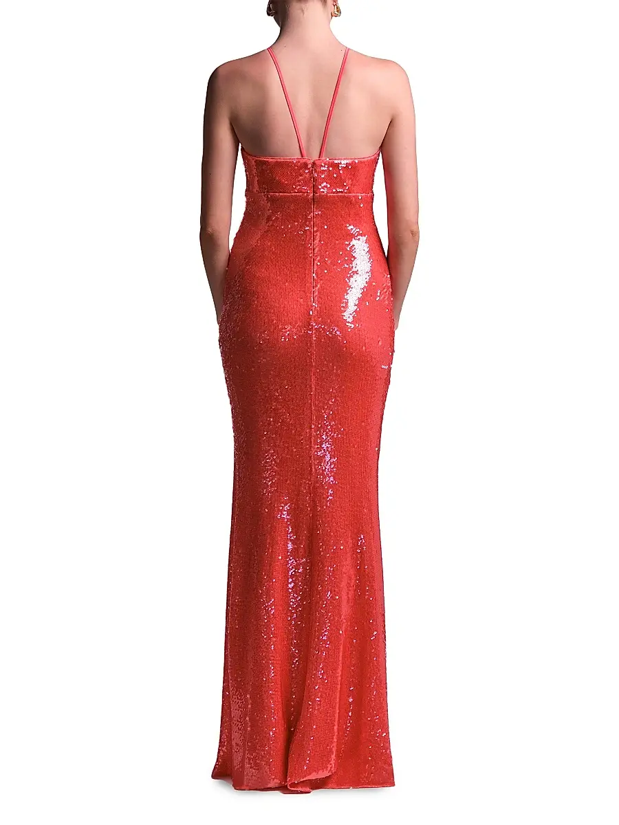 BCBGMAXAZRIA Women's Colette Sequined Mermaid Gown | Thumbnail 4 BCBGMAXAZRIA Women's Colette Sequined Mermaid Gown | Thumbnail 4