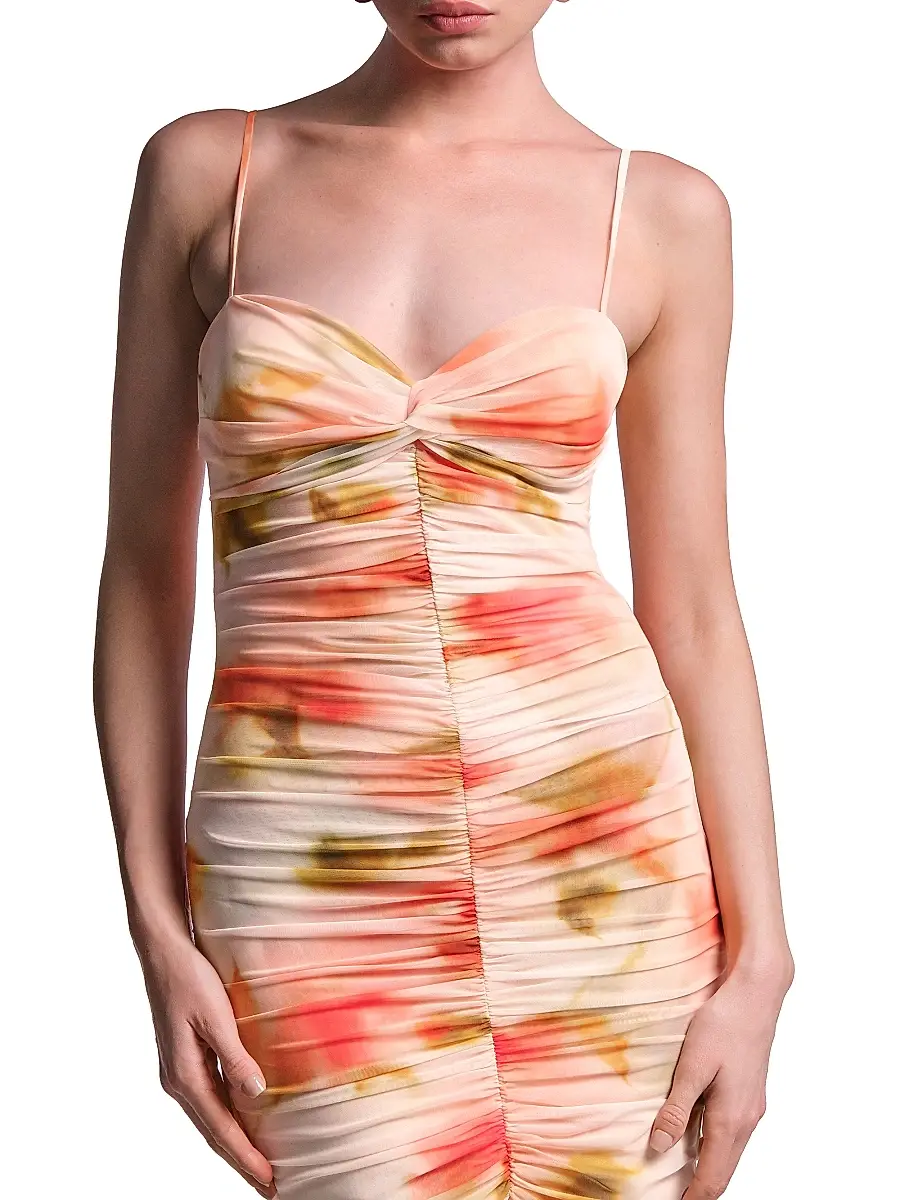 BCBGMAXAZRIA Women's Soraya Watercolor Ruched Gown | Thumbnail 6 BCBGMAXAZRIA Women's Soraya Watercolor Ruched Gown | Thumbnail 6