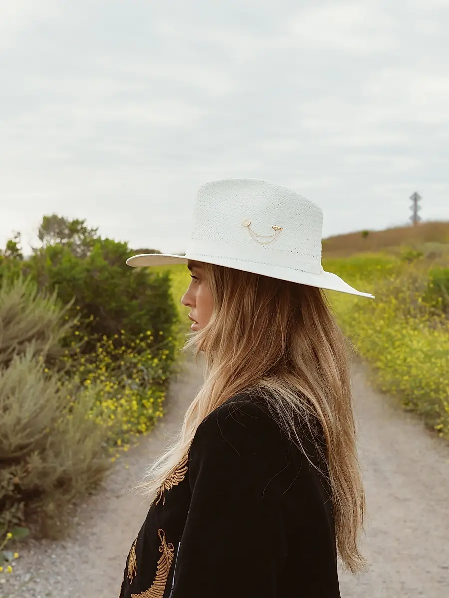 Freya Women's Wanderer Packable Straw Fedora - Snow | Thumbnail 2 Freya Women's Wanderer Packable Straw Fedora - Snow | Thumbnail 2