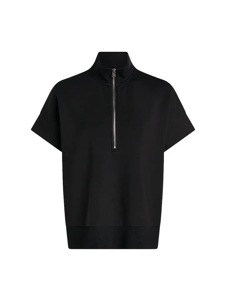 Varley Women's Ritchie Short-Sleeve Half-Zip Pullover - Black - Size XL | Image 1 Varley Women's Ritchie Short-Sleeve Half-Zip Pullover - Black - Size XL | Image 1