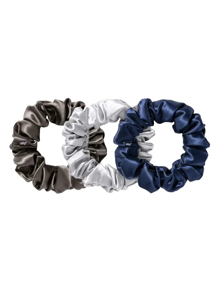 Women's 3-Piece Pure Silk Large Scrunchie Set