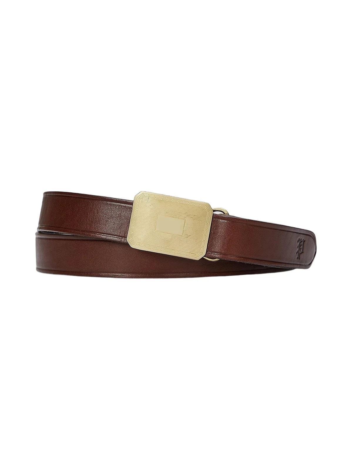 Polo Ralph Lauren Men's Engine Turned-Buckle Leather Belt