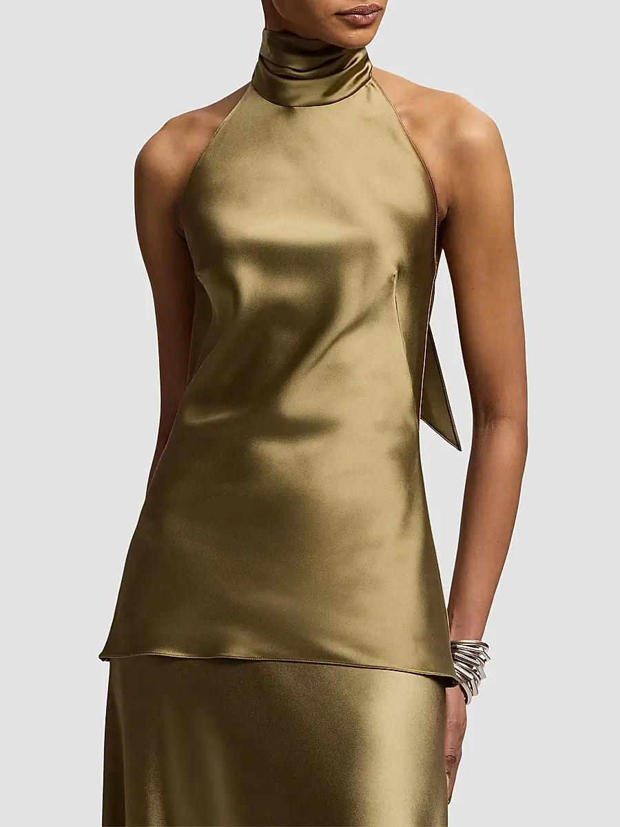 Ralph Lauren Collection Women's Chilton Satin Top | Thumbnail 2 Ralph Lauren Collection Women's Chilton Satin Top | Thumbnail 2