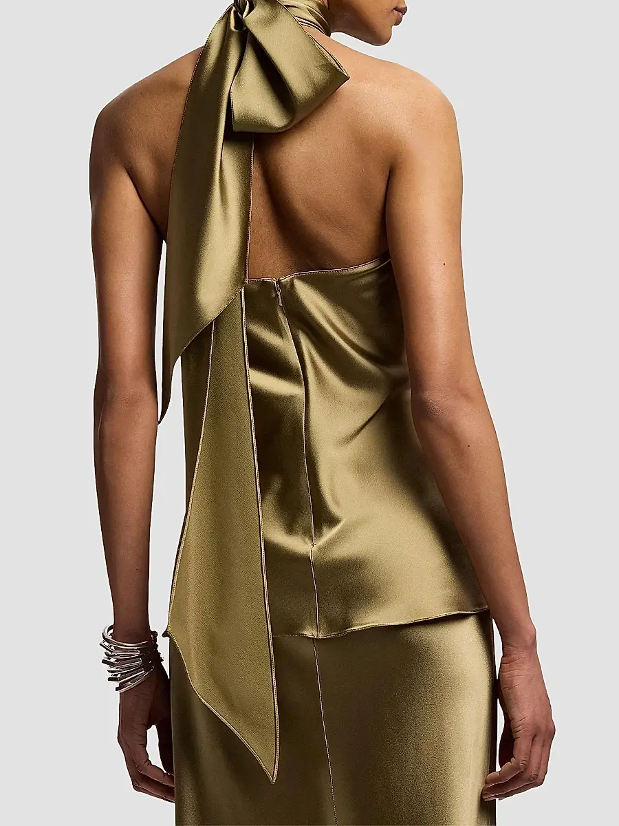 Ralph Lauren Collection Women's Chilton Satin Top | Thumbnail 4 Ralph Lauren Collection Women's Chilton Satin Top | Thumbnail 4
