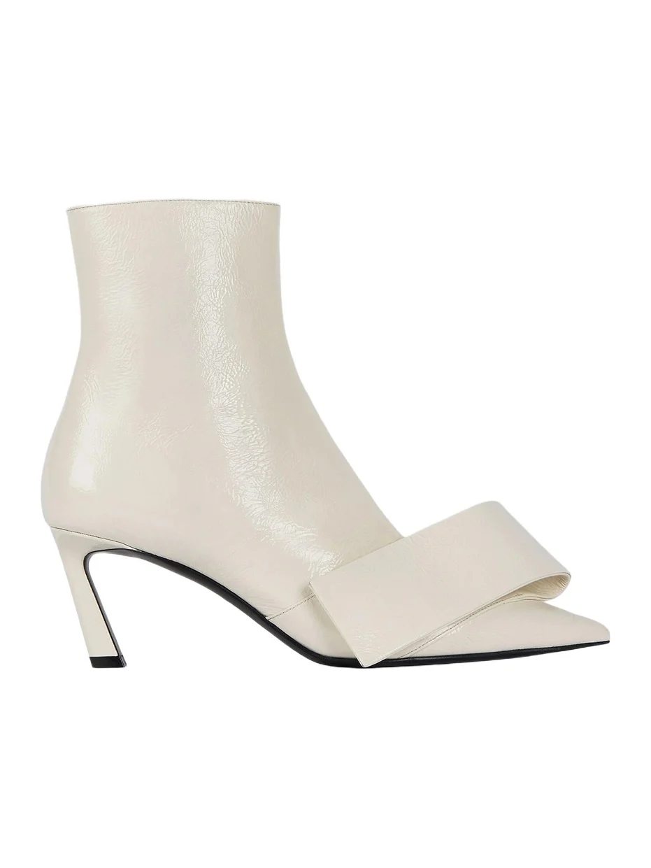 Givenchy Women's Twisted Ribbon Ankle Boots in Shiny Naplack Leather