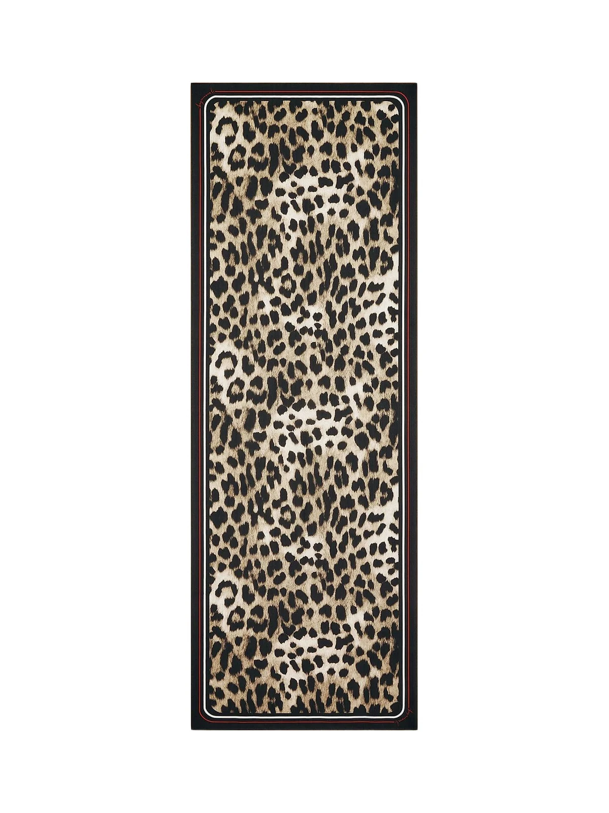Givenchy Women's Silk Chiffon Stole with Leopard Print - Brown Black