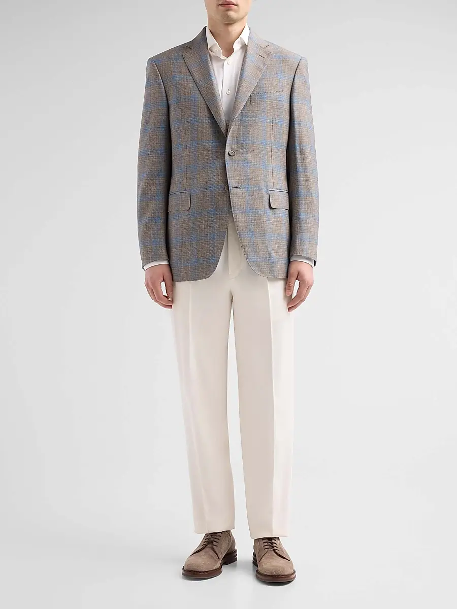 Canali Men's Plaid Wool Sport Coat | Thumbnail 2 Canali Men's Plaid Wool Sport Coat | Thumbnail 2