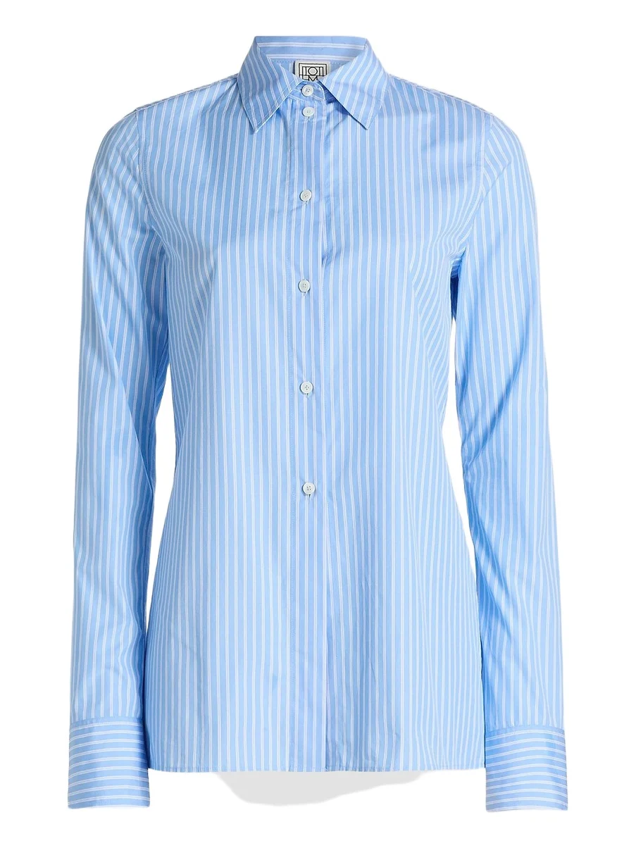 TOTEME Women's Striped Cotton Poplin Shirt